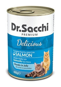 Dr.sacchi Somonlu Yaş Kedi Maması 400 gr
