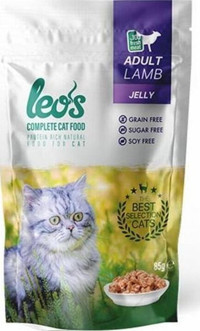 Leos Kuzu Eti Yaş Kedi Maması 24x85 gr