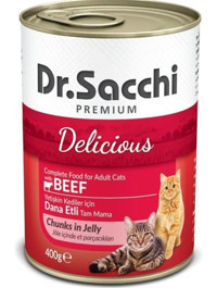 Dr.sacchi Premium Sığır Eti Yaş Kedi Maması 400 gr