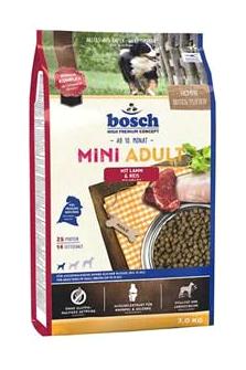 Bosch Mini Kuzu Etli-Pirinç Küçük Irk Yetişkin Köpek Maması 3 kg
