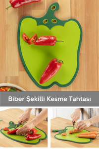 Meleni Home Plastik Büyük Yeşil Tekli Kesme Tahtası