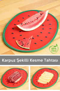 Meleni Home Plastik Büyük Kırmızı-Yeşil Tekli Kesme Tahtası