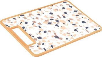 Herevin Terrazzo Plastik Orta Çok Renkli Tekli Kesme Tahtası