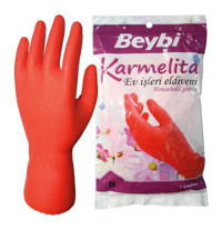 Beybi Pütürlü Kırmızı Medium Bulaşık Temizlik Eldiveni