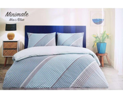 Özdilek Nev Minimale 4 Mevsim 200x220 cm Çarşaflı Çift Kişilik Nevresim Takımı Mavi