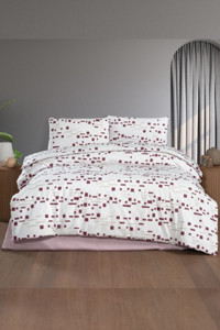 Taç Carla 4 Mevsim 200x220 cm Çarşaflı Çift Kişilik Nevresim Takımı Çok Renkli