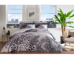 Taç Berio 4 Mevsim 200x220 cm Çarşaflı Çift Kişilik Nevresim Takımı Gri