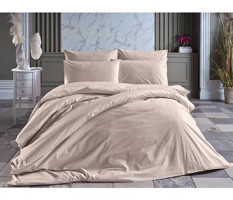 Doqu Home Dreamlife 4 Mevsim 200x220 cm Çarşaflı Çift Kişilik Nevresim Takımı Bej