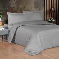 Schafer Shine 4 Mevsim 200x220 cm Çarşaflı Çift Kişilik Nevresim Takımı Gri