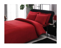 Taç Basic King 4 Mevsim 200x220 cm Çarşaflı Çift Kişilik Nevresim Takımı Kırmızı