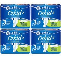 Orkid Ultra Extra İnce 6'lı Hijyenik Ped 4 Adet