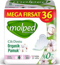 Molped Pure & Soft Organik 36'lı Hijyenik Ped 24 Adet