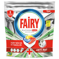 Fairy Platinum Plus Limon Tablet Bulaşık Deterjanı 27 Adet