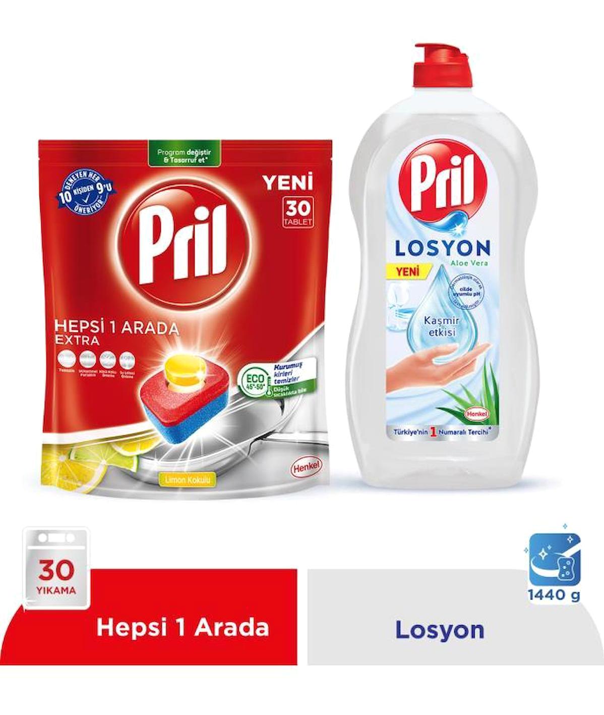 Pril Limon Tablet Bulaşık Deterjanı 30 Adet