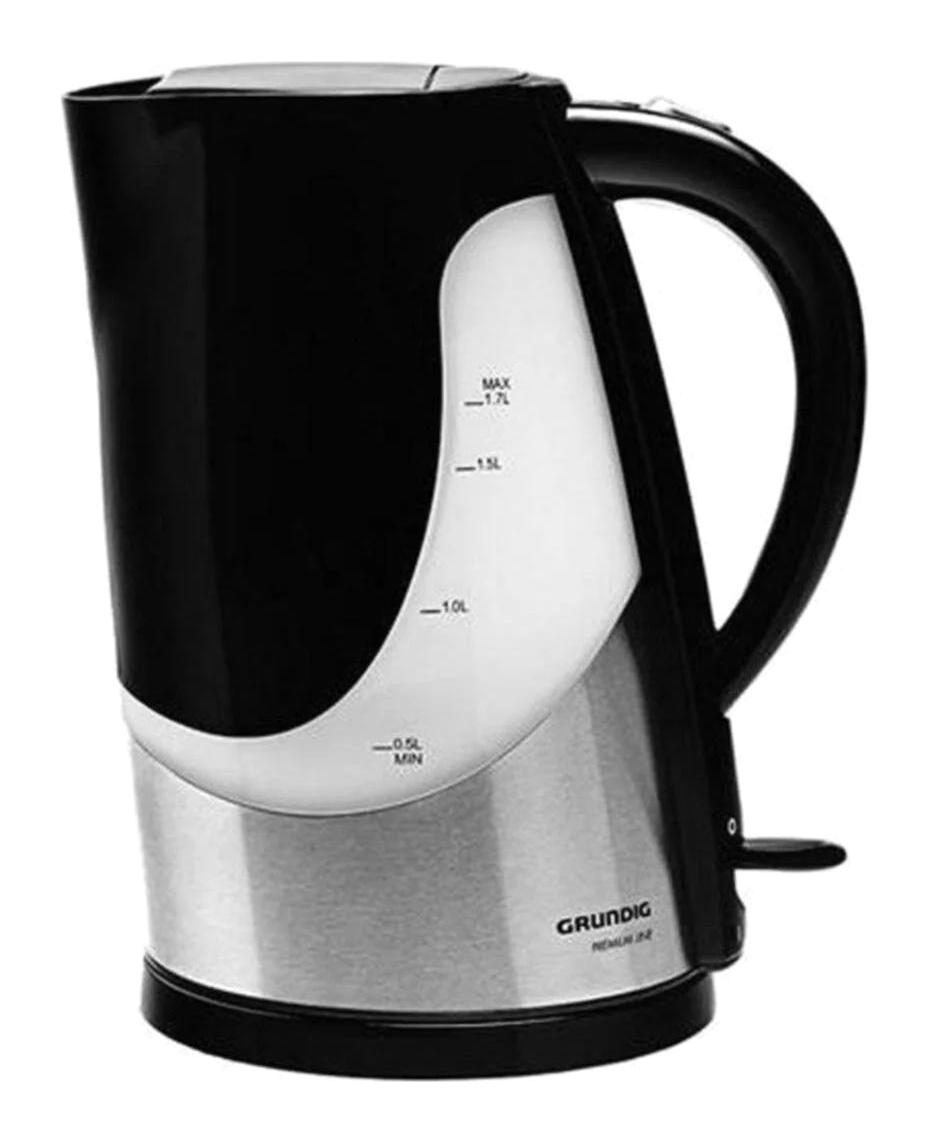 Grundig Wk 5040 Çelik-Plastik 1.7 lt 670 W Işıklı Vintage Inox-Siyah Kettle