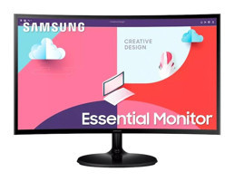 Samsung S3 LS24C360EAUXUF 75 Hz 4 ms 24 inç FHD Curved VA Hoparlörlü HDMI Freesync 1920x1080 px LED Monitör