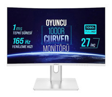 Warp WRP27-165-W 165 Hz 1 ms 27 inç FHD Curved VA HDMI Freesync G-Sync 1920x1080 px LED Monitör
