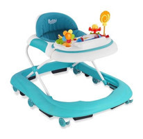 Babyhope 213 6 Tekerlekli 2 Kademeli Oyuncaklı Müzikli Örümcek Yürüteç Turkuaz