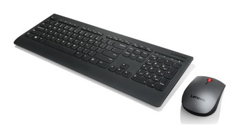 Lenovo 4X30H56827 Sessiz Ergonomik Siyah Kablosuz Klavye Mouse Seti