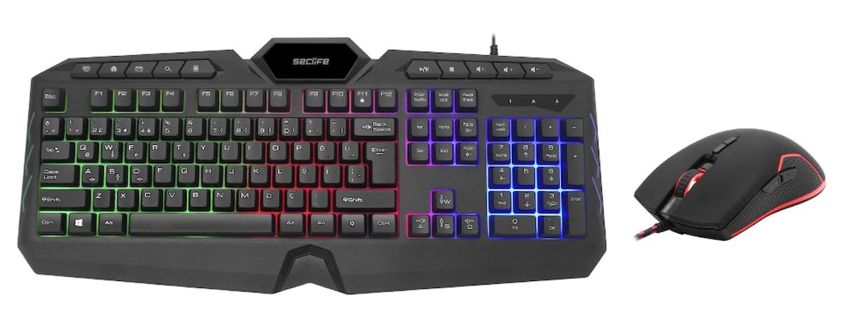 Seclife SLK-4844b Sessiz Ergonomik Siyah Kablolu Klavye Mouse Seti