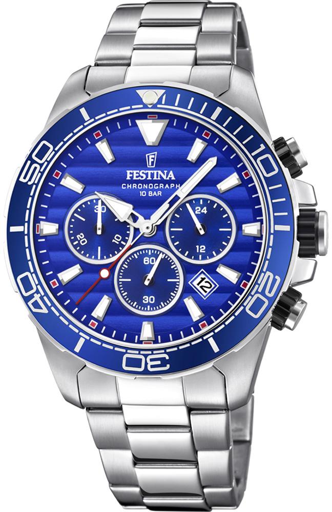 Festina F20361-2 Takvimli 44 mm Çelik Kordon Analog Kol Saati