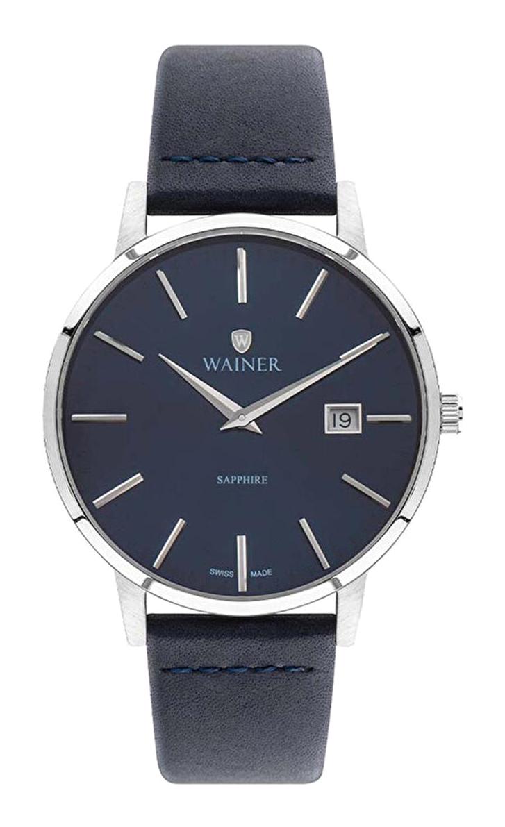 Wainer WA.11901-A Takvimli 41 mm Lacivert Çelik Kordon Analog Erkek Kol Saati