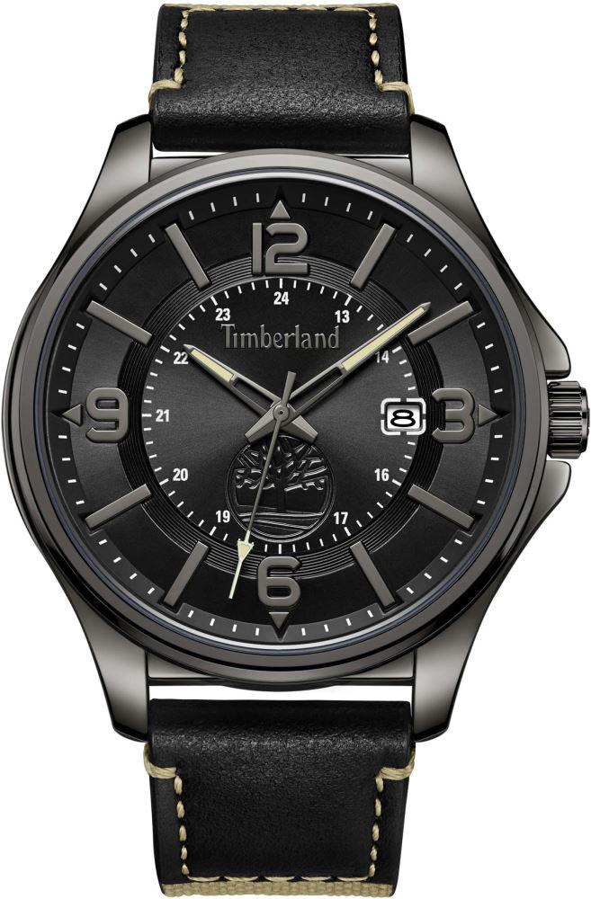 Timberland TDWGB2183001 Takvimli 42 mm Siyah Deri Kordon Analog Kol Saati