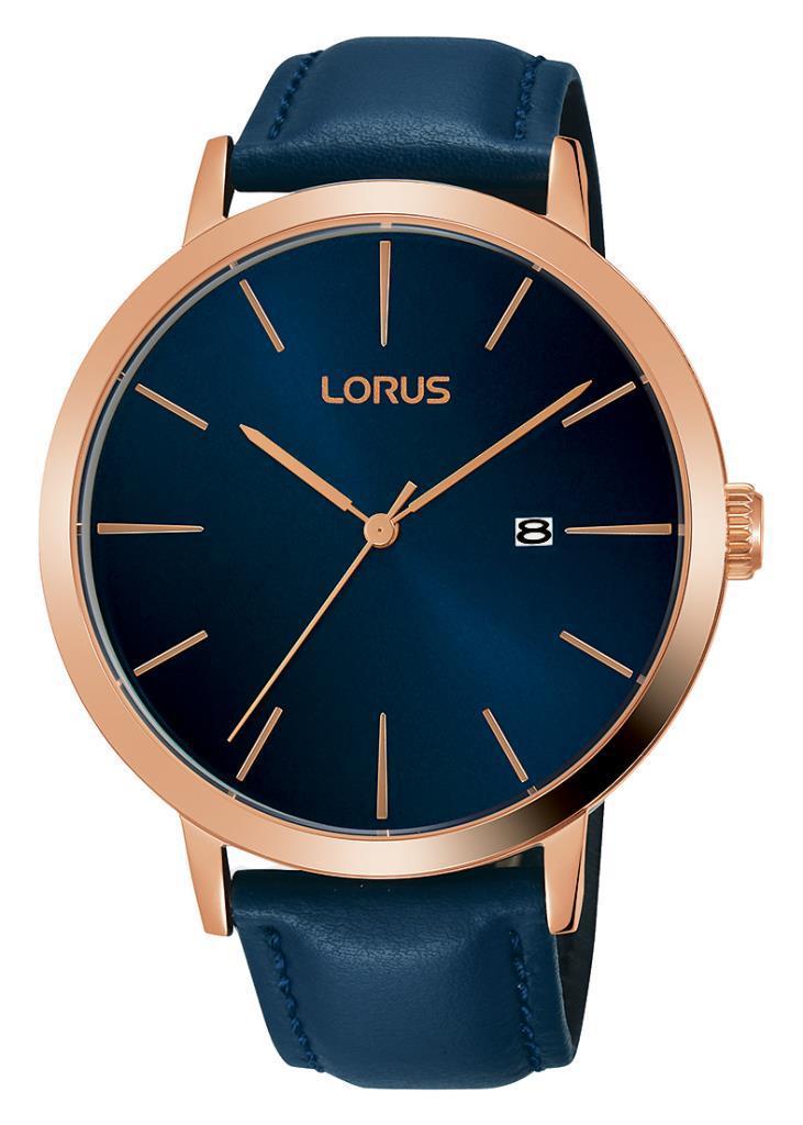 Lorus RH986JX9 Takvimli Lacivert Deri Kordon Analog Erkek Kol Saati