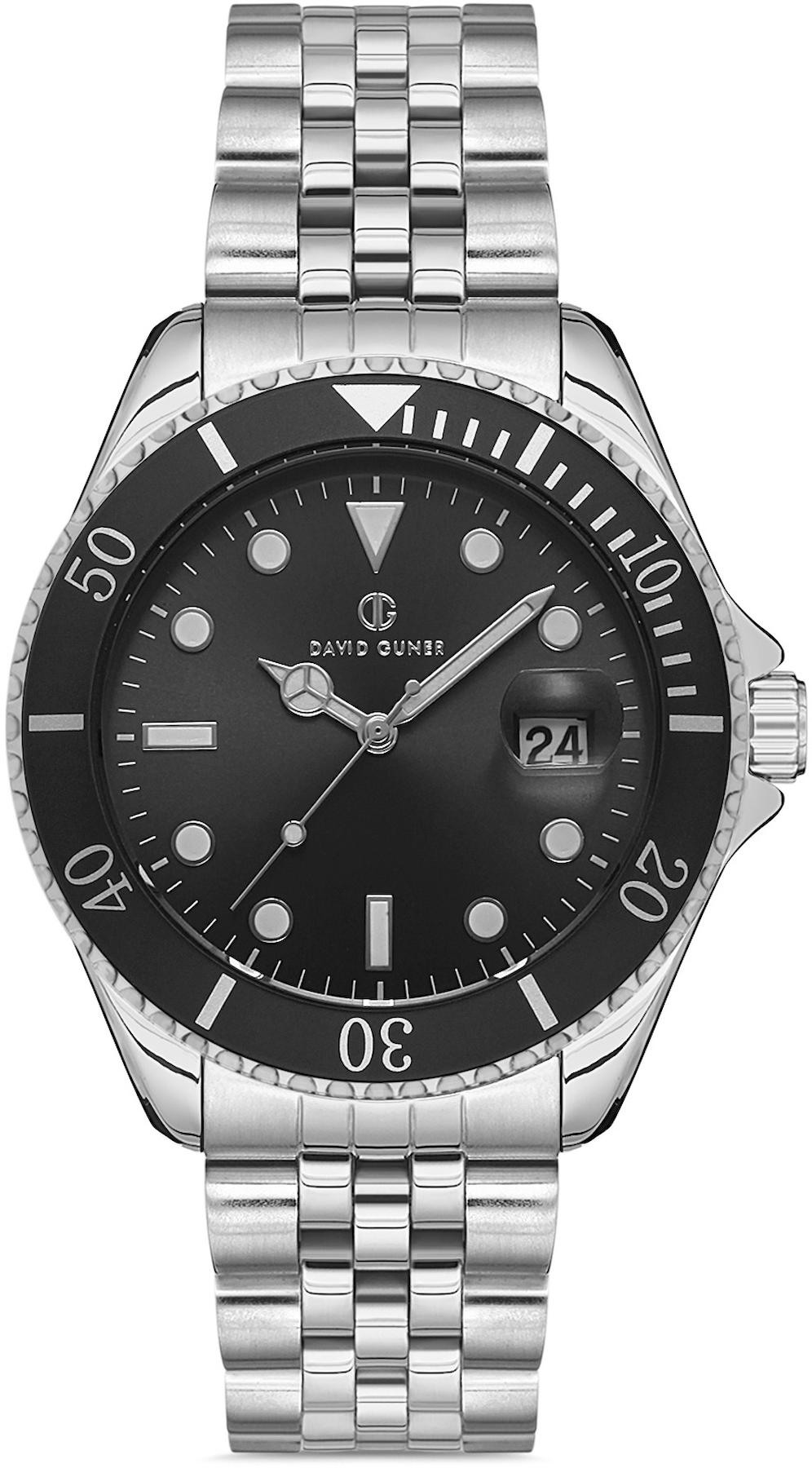 David Guner DG-8230GA-A2 Takvimli 42 mm Çelik Kordon Analog Kol Saati