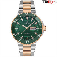 Hislon SD137T-15SR Takvimli 43 mm Altın-Çelik Kordon Analog Erkek Kol Saati