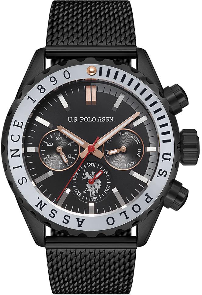 U.S. Polo Assn USPA1025-04 Takvimli 46 mm Siyah Çelik Kordon Analog Erkek Kol Saati