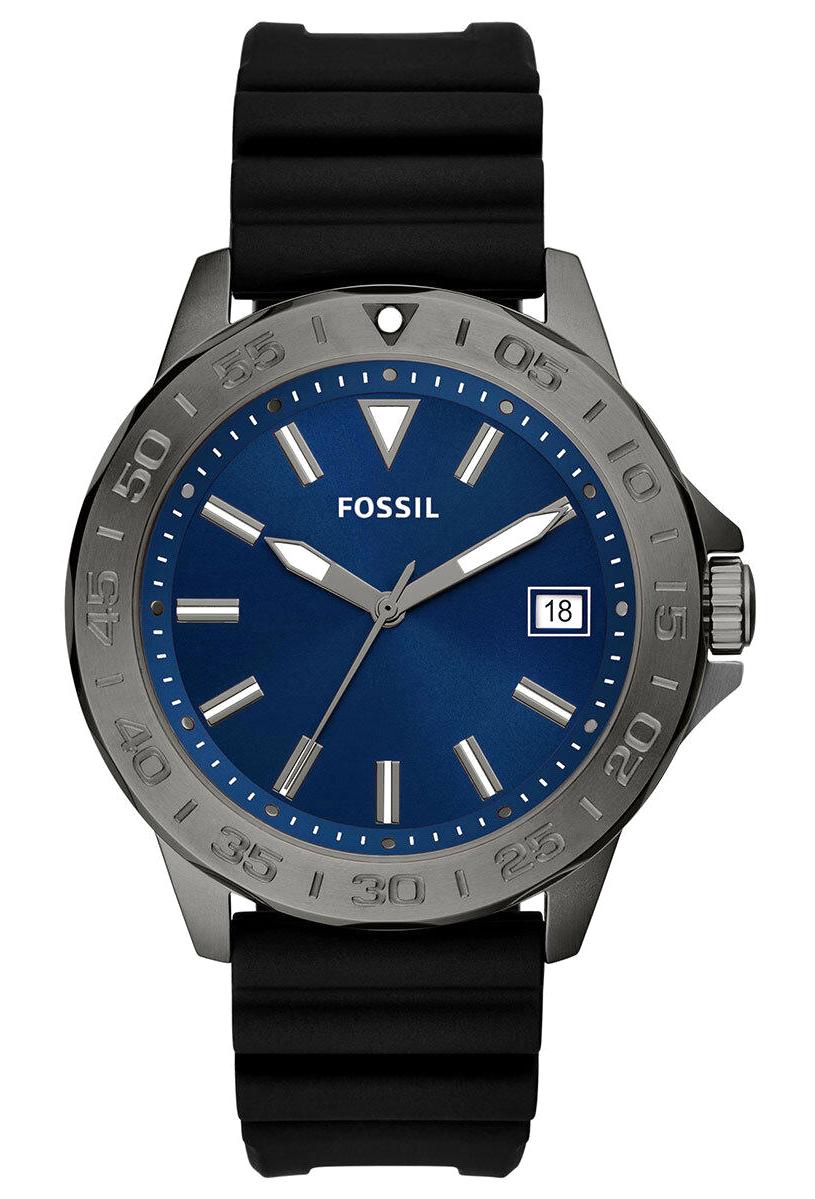 Fossil FBQ2784 Takvimli 45 mm Siyah Silikon Kordon Analog Erkek Kol Saati