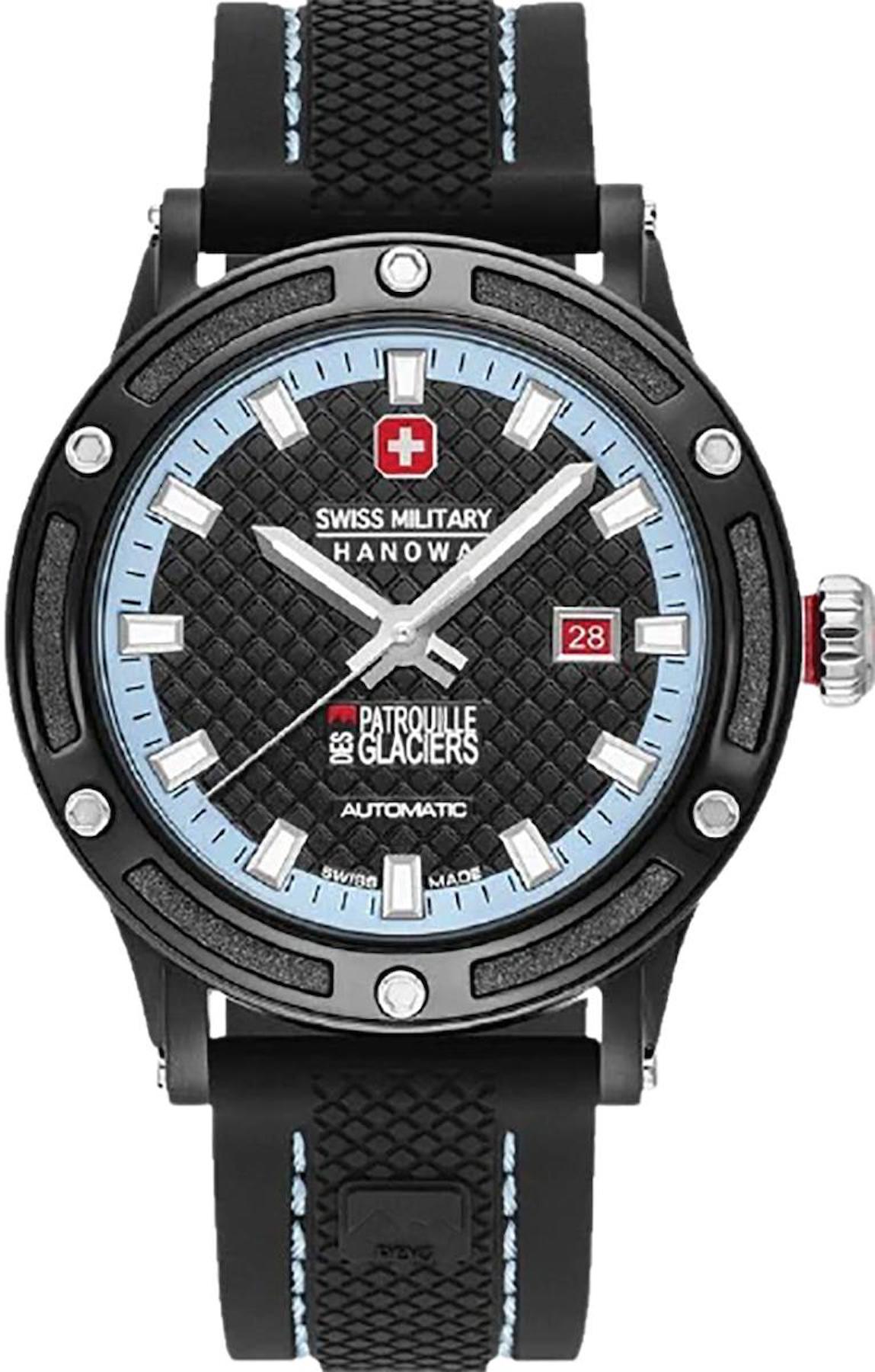 Swiss Military 05-4349.13.001 Takvimli 44 mm Siyah Silikon Kordon Analog Erkek Kol Saati
