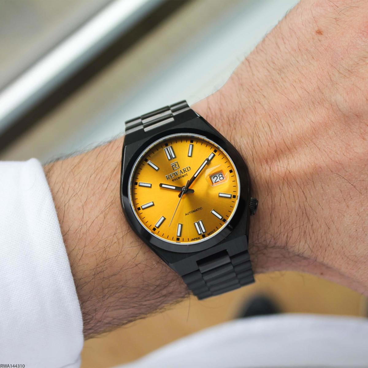 Reward RWA144310 Takvimli 41 mm Siyah Çelik Kordon Analog Erkek Kol Saati