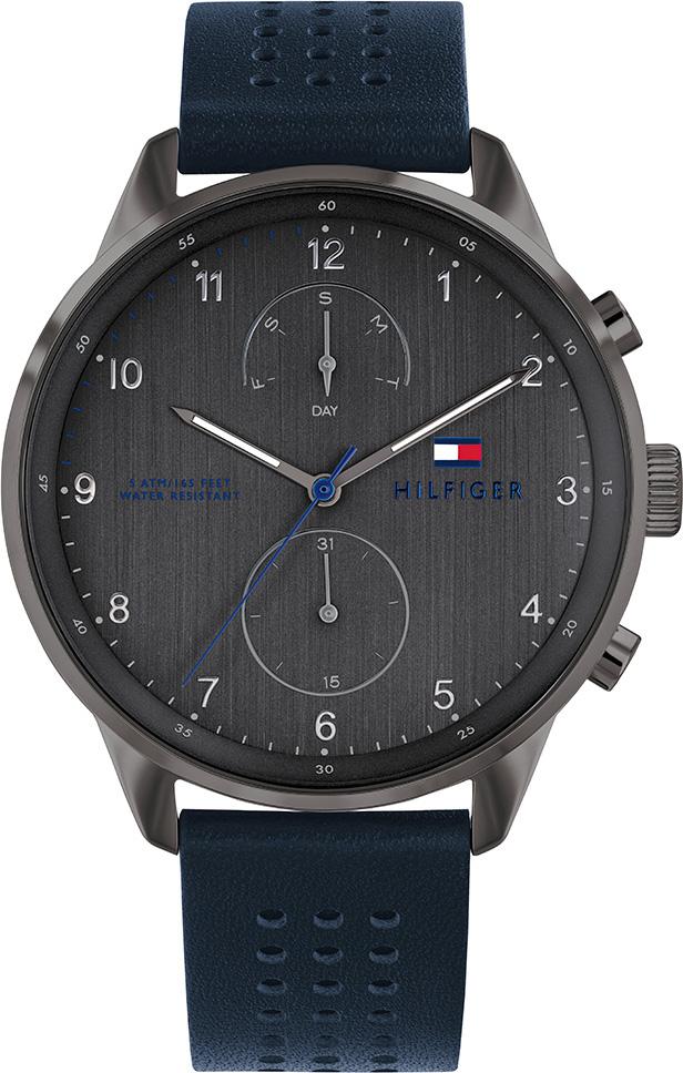 Tommy Hilfiger TH1791578 Takvimli 44 mm Lacivert Deri Kordon Analog Erkek Kol Saati
