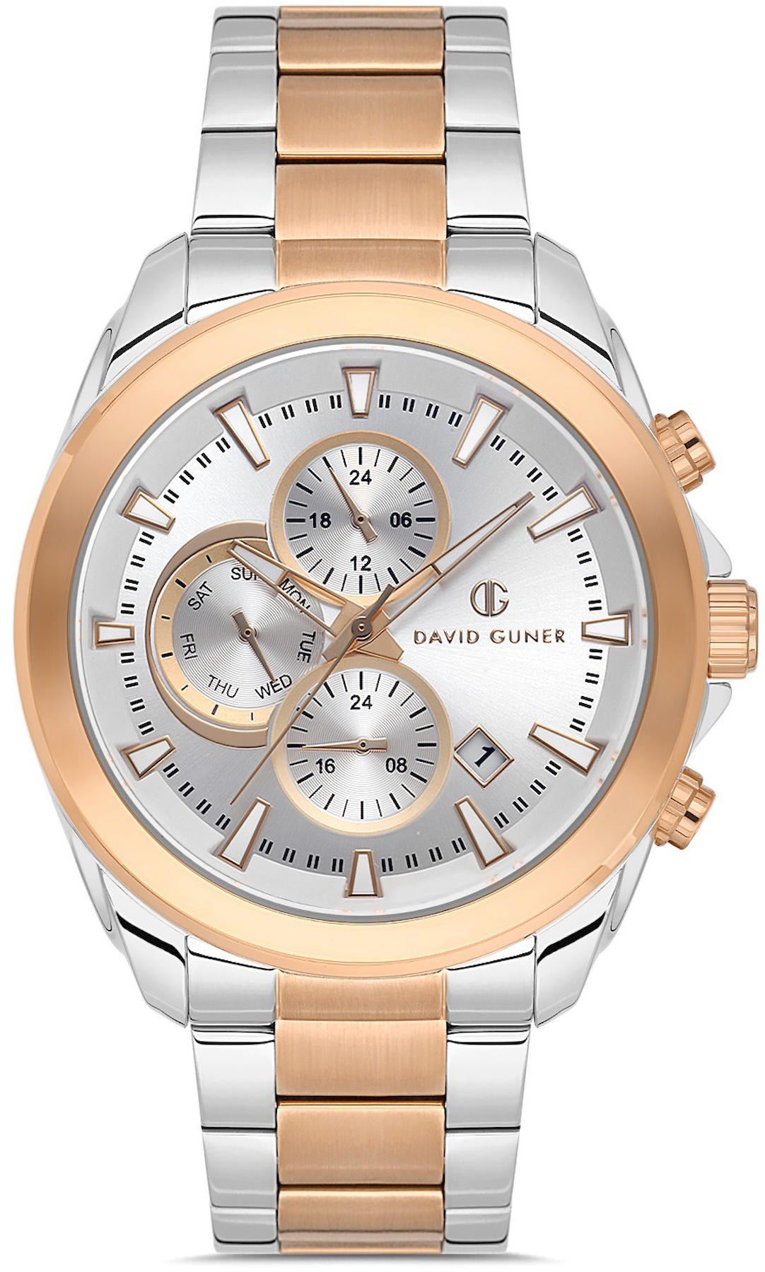 David Guner DG-8679GA-E1 Takvimli 42 mm Metal Kordon Analog Kol Saati