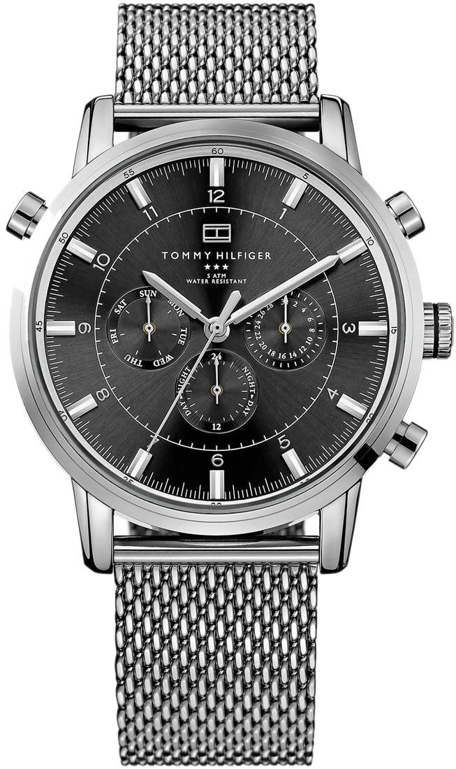 Tommy Hilfiger TH1790877 Takvimli 44 mm Füme Metal Kordon Analog Erkek Kol Saati