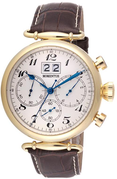 Momentus TM250G-02KG Takvimli 44 mm Kahverengi Deri Kordon Analog Erkek Kol Saati