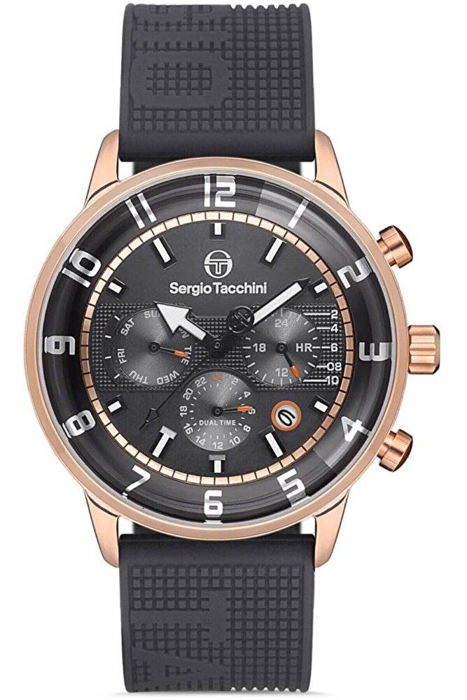Sergio Tacchini ST.1.10182.4 Takvimli 42 mm Siyah Metal Kordon Analog Erkek Kol Saati