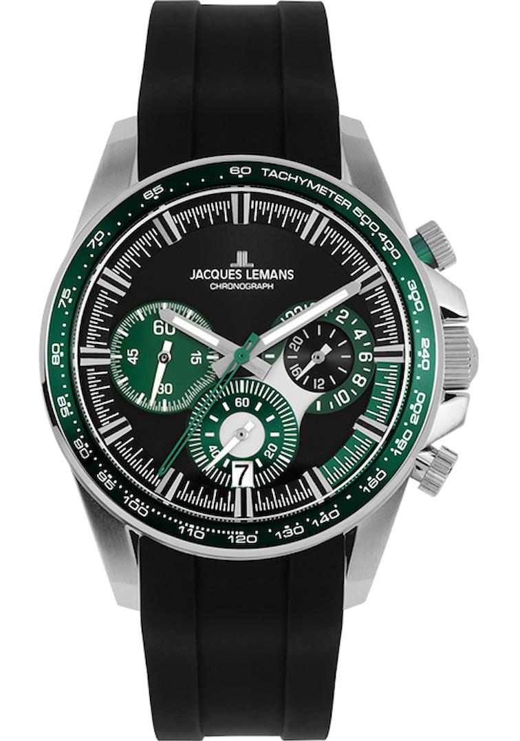 Jacques Lemans LİVERPOOL 1-2127C Takvimli 40 mm Siyah Çelik Kordon Analog Erkek Kol Saati