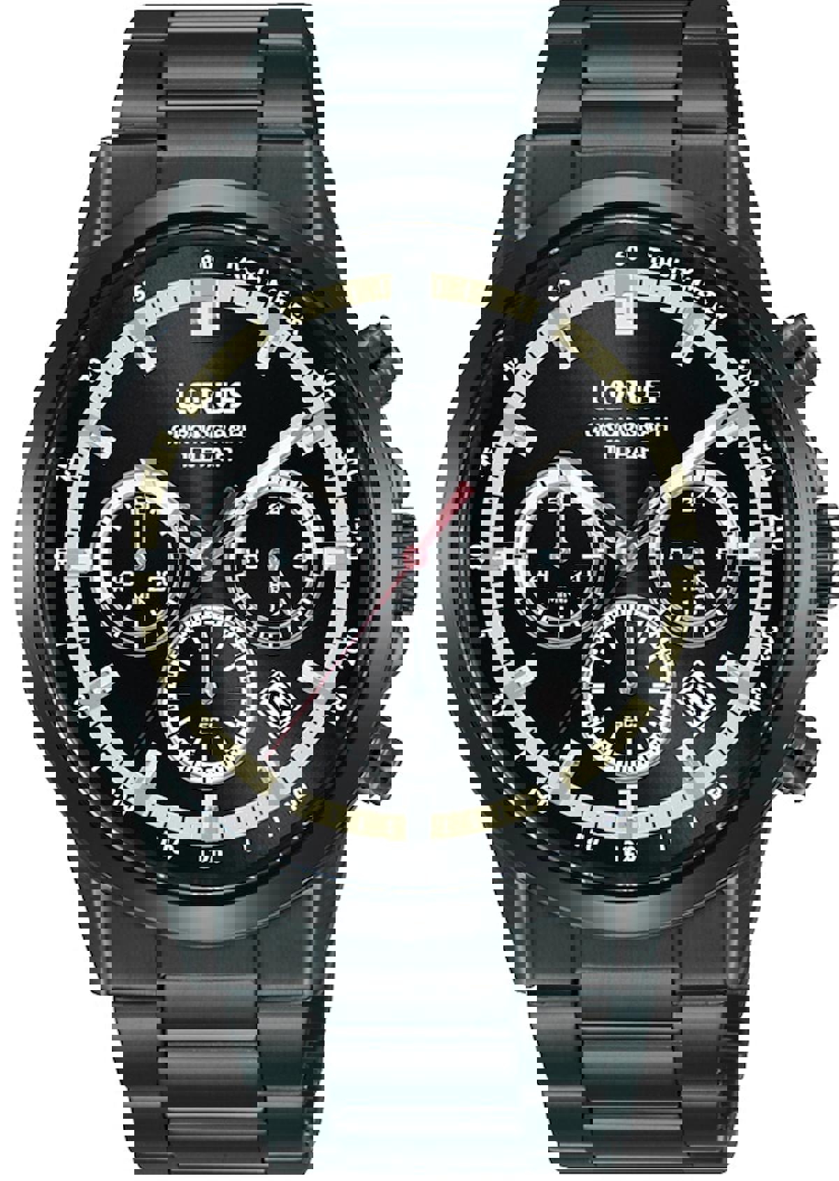 Lorus RT399JX9 Takvimli 42 mm Siyah Çelik Kordon Analog Erkek Kol Saati