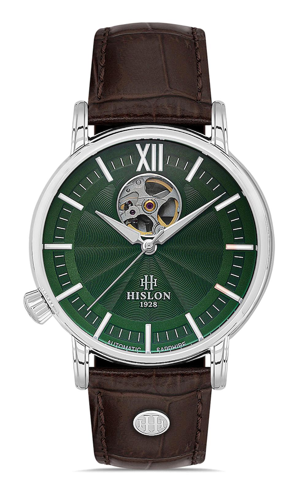 Hislon SD140S-15KS 41 mm Kahverengi Deri Kordon Analog Erkek Kol Saati