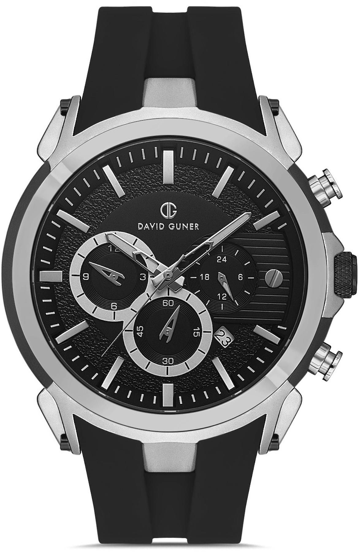 David Guner DG-8655GD-J2 Takvimli 42 mm Siyah Metal Kordon Analog Kol Saati