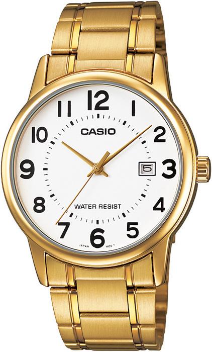 Casio MTP-V002G-7B Takvimli 37 mm Altın Çelik Kordon Analog Kol Saati