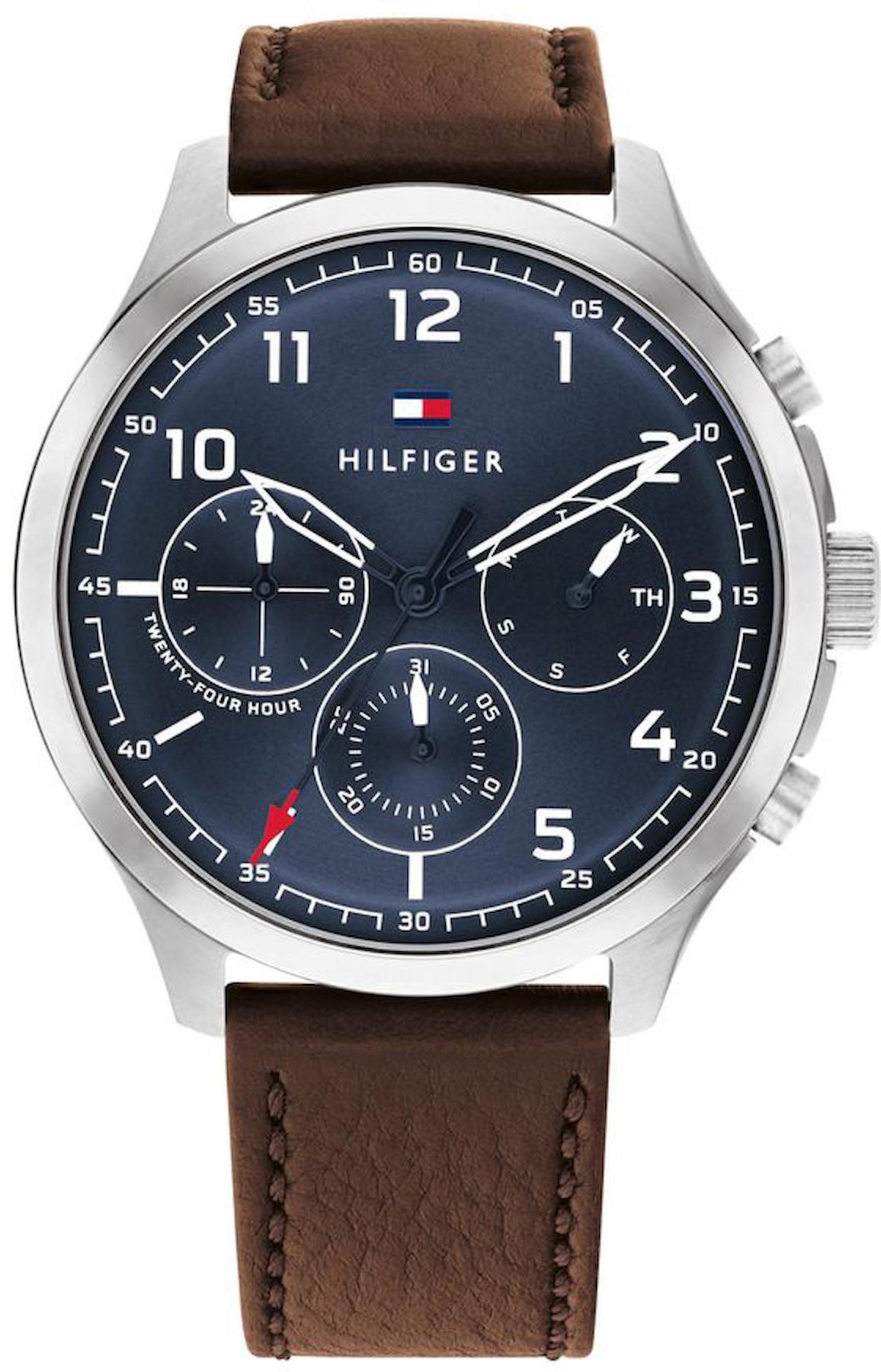 Tommy Hilfiger TH1791855 Takvimli 45 mm Kahverengi Deri Kordon Analog Kol Saati