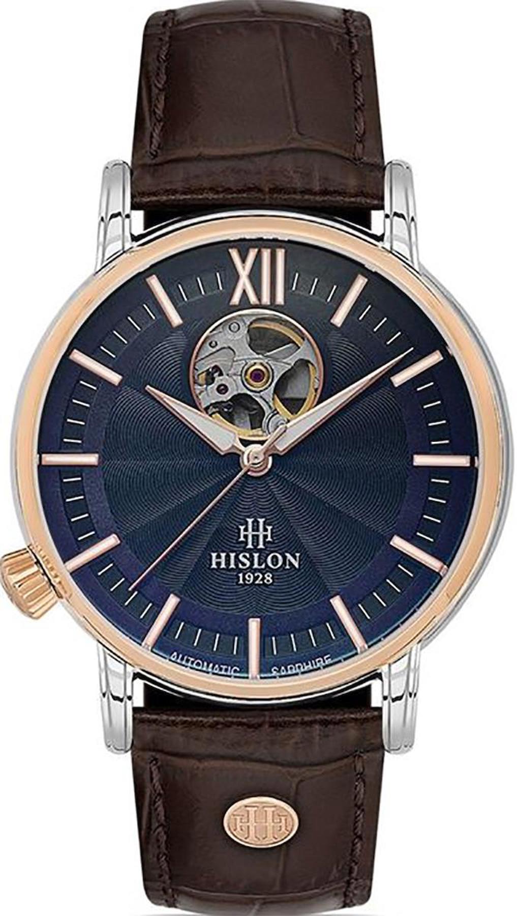Hislon SD140T-11KR Kahverengi Deri Kordon Analog Erkek Kol Saati