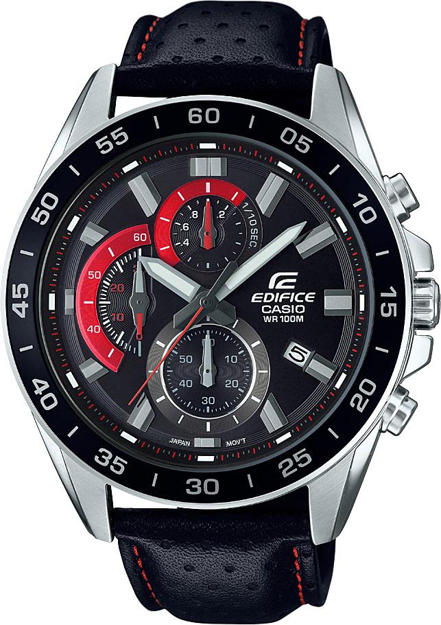 Casio EFV-550L-1A Takvimli 47 mm Siyah Deri Kordon Analog Kol Saati