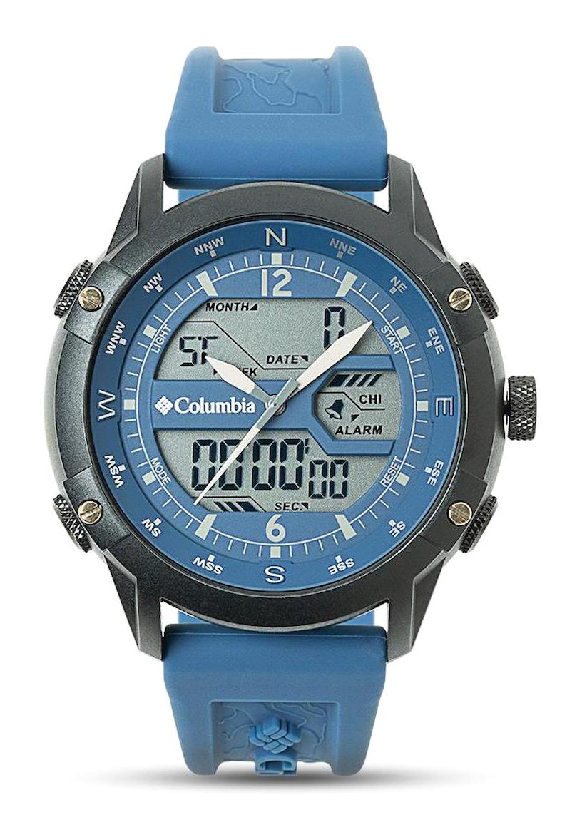 Columbia CSC01-019 Takvimli Mavi Plastik Kordon Analog Erkek Kol Saati