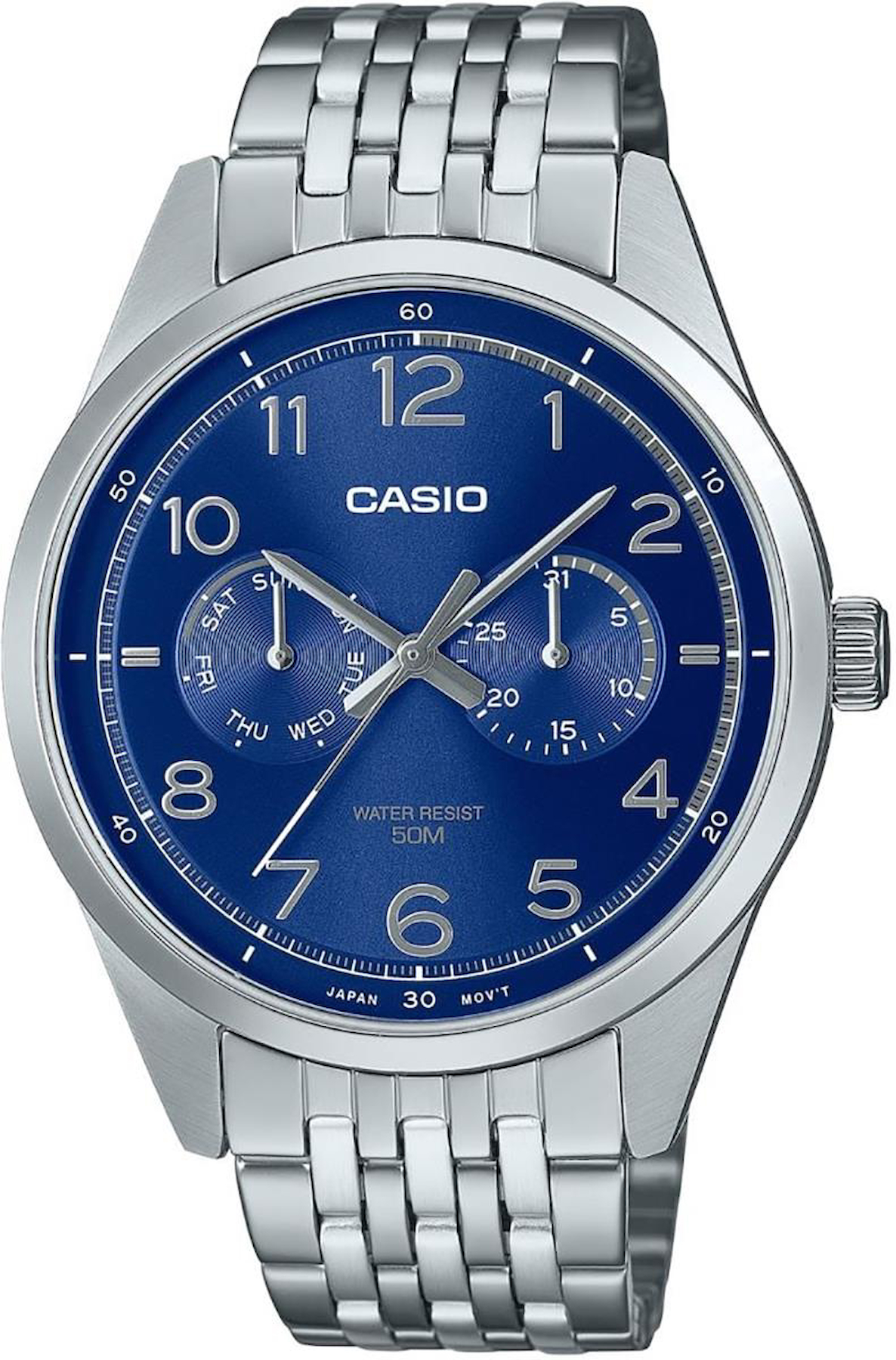 Casio MTP-E340D-2AVDF Takvimli 41 mm Çelik Kordon Analog Erkek Kol Saati