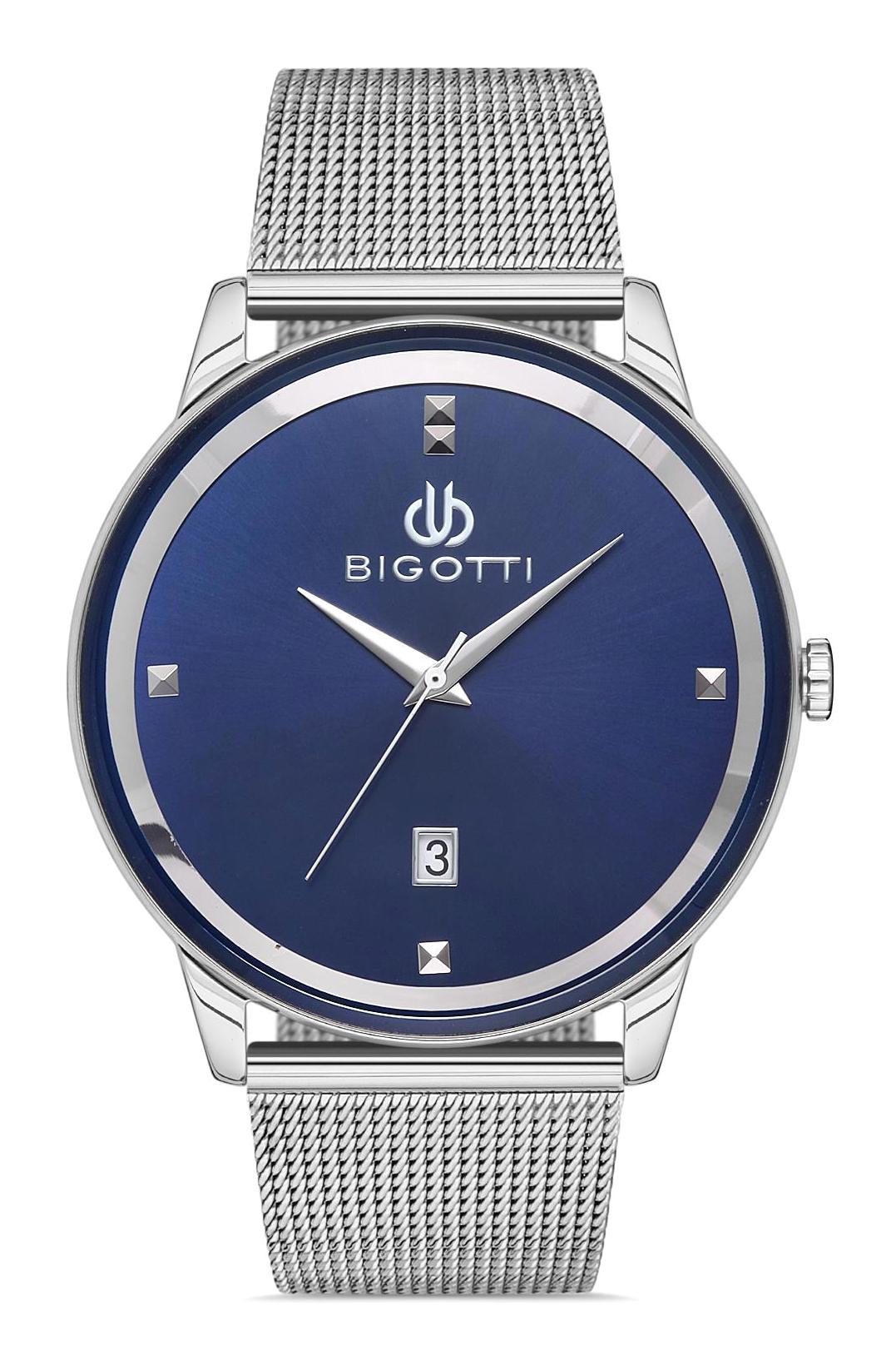 Bigotti BG.1.10230.2 Takvimli 42 mm Çelik-Hasır Kordon Analog Erkek Kol Saati